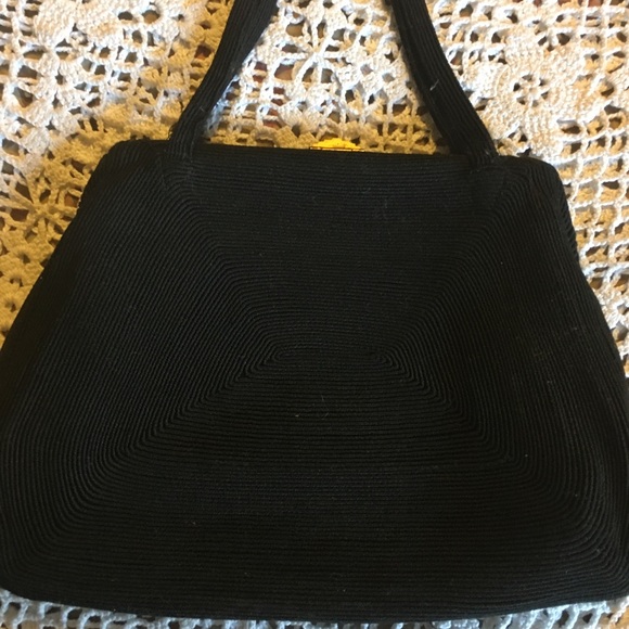 VINTAGE KORDAY BLACK HANDBAG - Picture 4 of 7